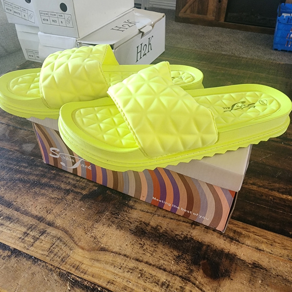 Neon Yellow Women's Sandals
